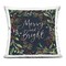 Stupell Industries Merry & Bright with Holly Leaves Decorative Printed Pillow design by Elizabeth Tyndall, 18 x 7 x 18